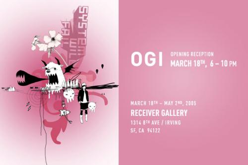 Recent work by Ogi opens at Receiver Gallery on March 18th