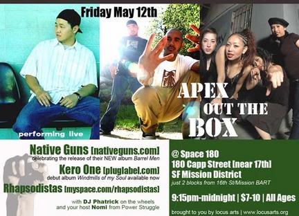 APEX Out the Box features the Native Guns CD Release Party!