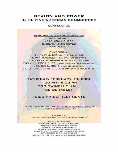 Beauty and Power in Filipino/American Communities Conference